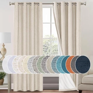 100% Blackout Curtains for Bedroom/Living Room Blackout Curtains 84 Inches Long - Picture 1 of 12