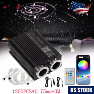 1200pc Car Home Headliner Twinkle Meteor Shooting Star Light Kit Fiber Optic - Picture 1 of 15