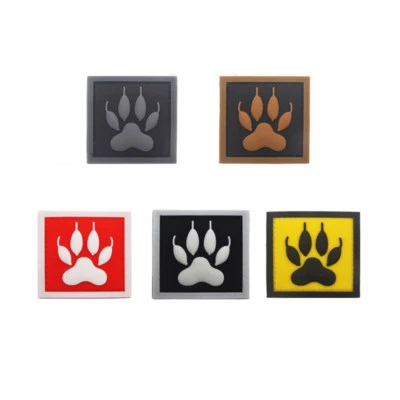 3D PVC Rubber K9 SERVICE DOG TRACKER PAW Hook Patch Backing Fastener Badge - Image 1 of 2