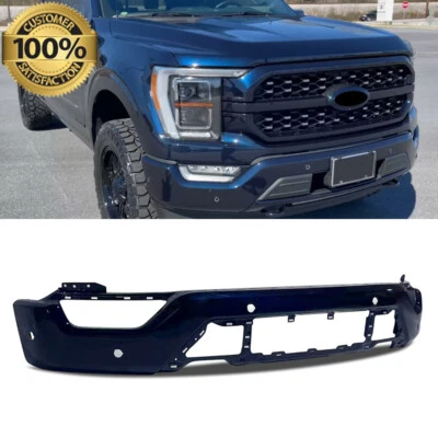 Antimatter Blue Front Bumper Face Bar W/ 6 Sensor Holes For 2021-2023 Ford F-150 - Imagem 1 de 4