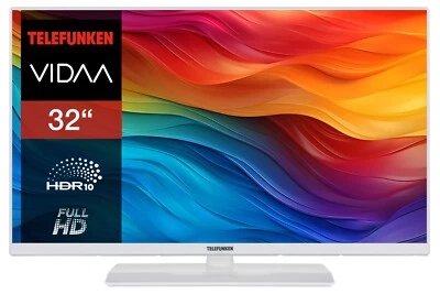 Telefunken 32 Zoll Fernseher VIDAA Smart TV Full HD HDR LED TV mit Triple-Tuner - Bild 1 von 4