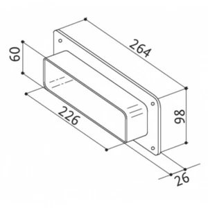 Faber Raccordo parete rettangolare Accessorio cappa RACCORDO RPR 112.0157.297 - Foto 1 di 1