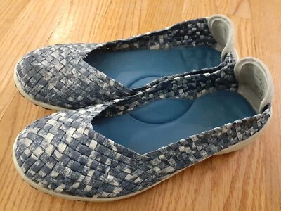 Zapatos sin cordones Zee Alexis planos talla 38 para mujer EE. UU. 7,5 zapatos azules Foto 1 de 4