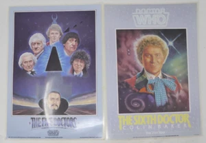 Lot of 2 VTG 1984 BBC Doctor Who Posters Five Doctors and Colin Baker 21st Year - Picture 1 of 13