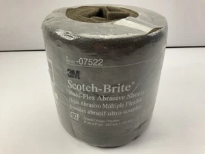 3M 07522 Scotch-brite Multi-flex Abrasive Sheet Roll, Ultra Fine, 8" X 20' 7522 - Picture 1 of 4