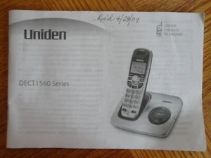 Teléfono inalámbrico Uniden serie DECT1560 1,9 GHz manual del propietario DECT1560-2 - Imagen 1 de 3