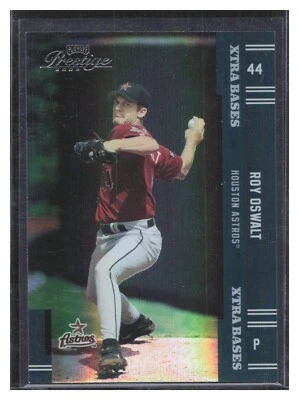 2005 Playoff Prestige Xtra Bases Green 31/50 Roy Oswalt #144 Houston Astros SP - Image 1 of 2