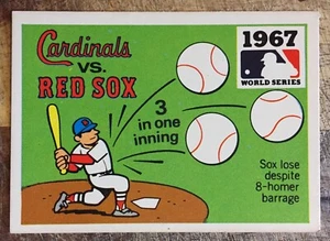 1971 Fleer LAUGHLIN WORLD SERIES / 1967 Cardinals v. Red Sox #65 Black Back - Picture 1 of 2