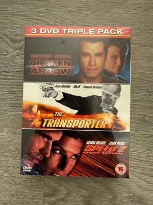 Broken Arrow / The Transporter / Speed 2 3 DVD box set - Brand New - Image 1 of 3