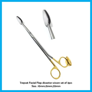 Trepsat Gesichtslappendissektor Schere 3 Stück 10 mm, 15 mm, 20 mm RI-PS-1002 - Bild 1 von 2