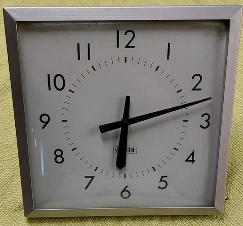 Standard Electric 1-AR-2-FMTS-10 Square Slave School Clocks Cover