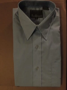 Blue Long Sleeve Marc Richards Button Down Dress Shirt 15" Neck 34/35" Sleeve - Picture 1 of 2