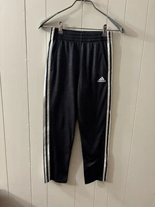 Adidas Boys Medium Grey Pants Track Fleece Lined 10/12 B3 - Picture 1 of 8