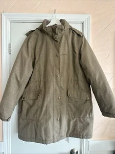 Giacca imbottita Lands End con cappuccio e zip taglia 1x 16W-18W cappotto invernale marrone usata in ottime condizioni - Foto 1 di 12