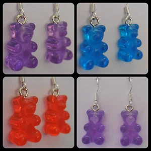 Hansel's gummibar! earrings gummy bear lollies lolly sweet kitsch Hedwig - Picture 1 of 10