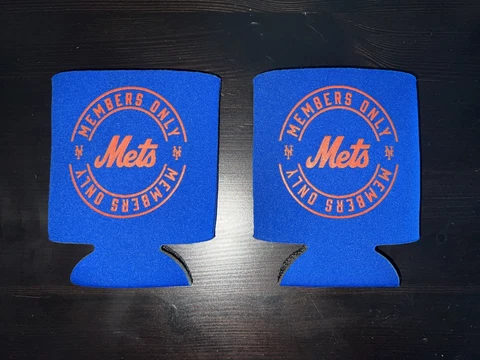 2 NEW YORK METS Season Ticket Holder Can Bottle Cooler MLB Holder Foam Koozie Cover