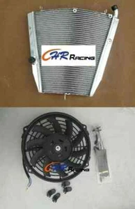 Radiador de aluminio + ventilador de 7" para Honda CBR1000RR CBR 1000 RR 2004 2005 - Imagen 1 de 5