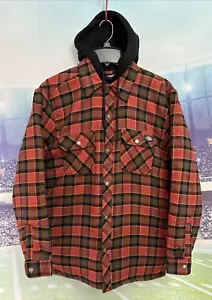 Dickies Water Repellent Flannel Hooded M Shirt Jacket TJ211 Shacket Fall Colors - Picture 1 of 14