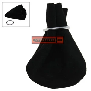 Borsa per monete medievale in vera pelle nera borsa per soldi del signore borsa da cintura nobile - Foto 1 di 3