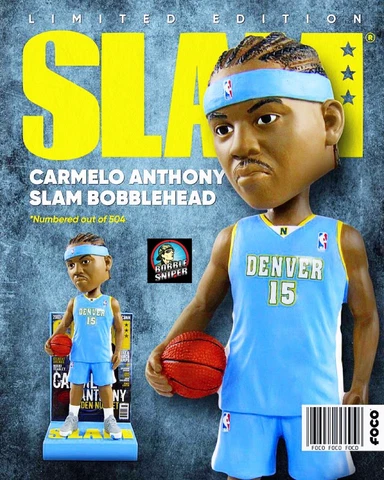 CARMELO ANTHONY Denver Nuggets "Slam Magazine" Limited Edition NBA Bobblehead Cover