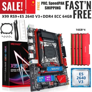 X99 Motherboard LGA 2011-3 + Xeon E5 2640 V3 CPU 64G DDR4 ECC RAM SATA NVME M.2 - Picture 1 of 12