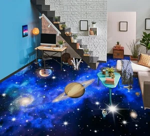 3D Blue Planet 42RAIN27 Floor WallPaper Murals Wall Print Decal AJ Honey - Picture 1 of 6
