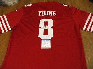 STEVE YOUNG SIGNED SAN FRANCISCO 49ERS NIKE FOOTBALL JERSEY - PSA