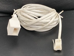 10m BT Przedłużacz telefonu MĘSKI NA FEM UK Lead Phone Fax Modem 4 pin4 ext - Zdjęcie 1 z 3