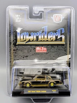 M2 Machines - CHASE - '87 Buick Regal Limited, Lowriders, Black/Gold, Hood Opens - Image 1 of 4