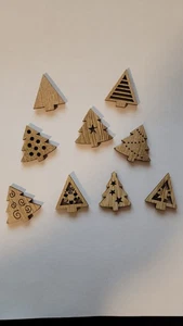 50 Stk Weihnachtsbäume Holz Deko Tischdeko Weihnachten DIY basteln - Bild 1 von 7