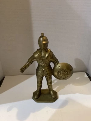 Andrea By Sadek Caballero Armadura Estatuilla de Latón 10 3/4" Alto Falta Espada Foto 1 de 4