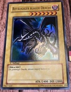 Yu-Gi-Oh! German/EU Red-Eyes Black Dragon Ultra Rare SDJ 1st YUGIOH - Picture 1 of 12