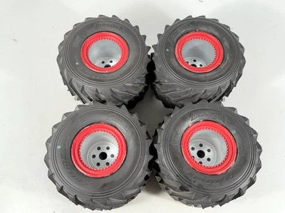 4x Used Proline Demolisher 2.6/3.5” Tires W LMT Monster Truck 17MM Hex Wheels - Image 1 of 4