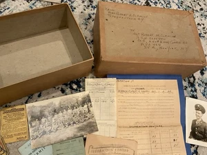 ORIGINALE WWII 643° INGEGNERE COMBATTIMENTO BATTAGLIONE RAGGRUPPAMENTO IN SCATOLA SPEDIZIONE ETO - Foto 1 di 6