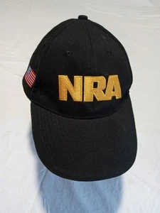NRA Hat Cap Black and Yellow American Flag National Rifle Association Strapback - Picture 1 of 4