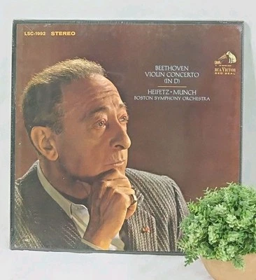 HEIFETZ MUNCH Beethoven Violin Concerto In D LP RCA 1963 Reissue in Box UNOPENED - Image 1 of 4