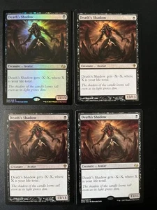 MTG- Death's Shadow x4 (2x Worldwake, 2x MM 2017) (One is FOIL) - Picture 1 of 1