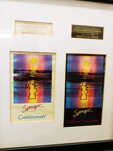 1985 Andy Warhol x Wolfgang Puck Excl Wine Label SPAGO Vineyards Sunset Art - Bild 1 von 13