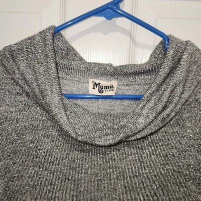 Show Me Your Mumu Pullover Silver Top Blouse Ladies XL Oversized Cowl Neck Sku3 - Image 1 of 4