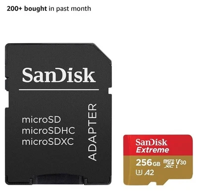 SanDisk Extreme 256gb MicroSD Memory Card - Image 1 of 4