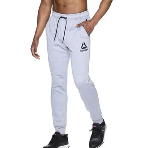 Reebok Men’s Tempo Joggers Sleet Gray Slim Fit Size Medium NEW Sweatpants - Picture 1 of 8