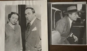 2x Mafia Boss Original Press Photos, Mickey Cohen And Frank Costello. Gangsters. - Picture 1 of 5