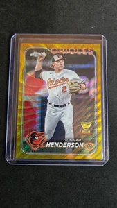 Gunnar Henderson 2024 Topps Chrome Gold Wave Refractor 13 /50 Orioles Rookie Cup - Picture 1 of 3
