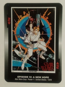 Star Wars Filmposter Spielkarte Eine neue Hoffnung 2 Herzen - Bild 1 von 2