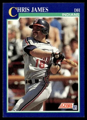 1991 Score Chris James Cleveland Indians #491 - Image 1 of 2