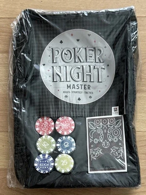 Poker Night Master Rules Strategy Tactics w Cards Poker Chips & Book (Destroyed) - Image 1 of 4