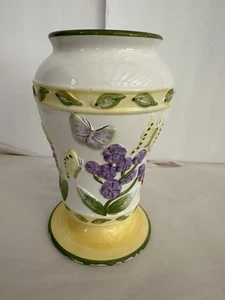 Vintage Gibson Vase Keramik China 3D Blumenmuster ohne Deckel  - Bild 1 von 11