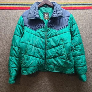 VTG Alpine Designs Puffer Ski Jacket Men's Large Goose Down Coat *Broken Zipper* - Picture 1 of 13