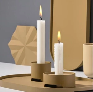 Juego de 2 Candelabros Cónicos Zone Dinamarca Caqui Individuales Nuevos en Paquetes - Imagen 1 de 16