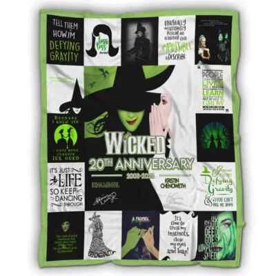 ETH GLOBAL Broadway Wicked The Musical 20th Anniversary Fleece, Sherpa Blanket